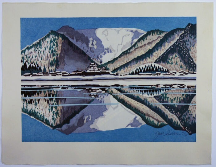 54. Otsu: Clear Day After Snowfall at the Lake