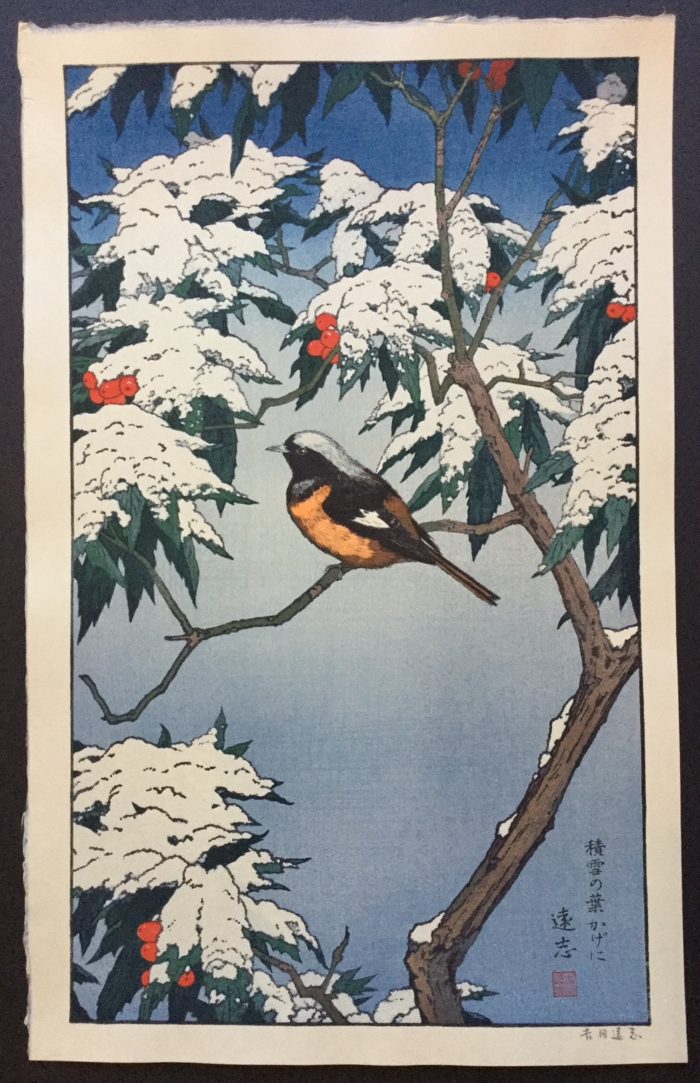 Birds of the Seasons: Winter (Sitting Under Snow-covered Leaves)