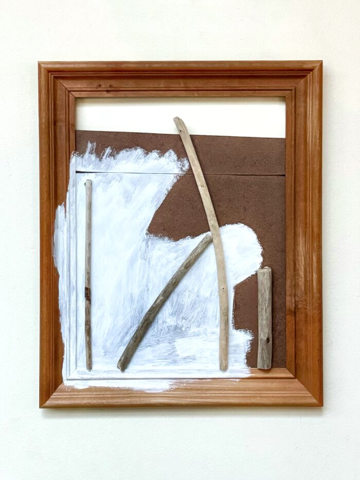 Jamie Newton - leaning (four pieces of driftwood)